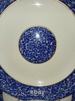 Set Of 12 Antique Royal Worcester For Tiffany And Co Dinner Plates Blue Floral