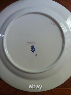 Set Of 12 Antique Royal Worcester For Tiffany And Co Dinner Plates Blue Floral