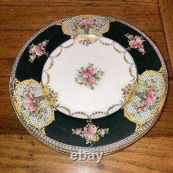 Set Of 4 Antique Royal Worcester Roses Garlands Plates 651926 7.5 Plate