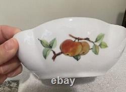 Set Of 5pc Royal Worcester Evesham Scalloped Melon Bowl 6-1/2 Fruit Porcelain