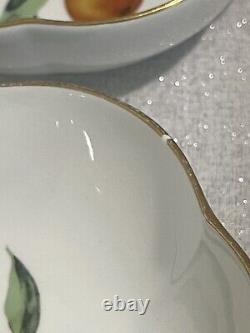 Set Of 5pc Royal Worcester Evesham Scalloped Melon Bowl 6-1/2 Fruit Porcelain