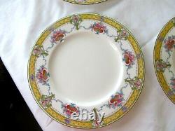 Set Of 6 Antique Royal Worcester Marlowe 9 Luncheon Plates