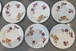 Set Of 6 Royal Worcester Evesham Vale 8 1/4 Salad / Dessert Plate