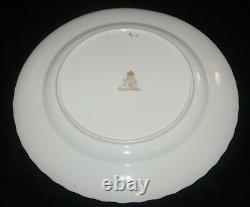 Set Of 8 Royal Worcester Fine Bone China Cromwell Pattern Luncheon Plates