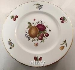 Set Of 8 Royal Worcester Fine Bone China Delecta Pattern Dinner Plates