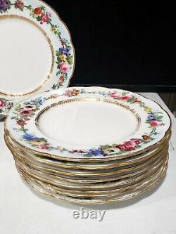 Set Of 9 Pre 1862 Royal Worcester 9 Plates Handpainted Flowers