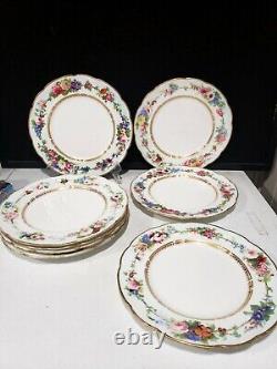 Set Of 9 Pre 1862 Royal Worcester 9 Plates Handpainted Flowers