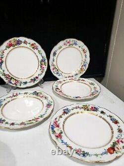 Set Of 9 Pre 1862 Royal Worcester 9 Plates Handpainted Flowers