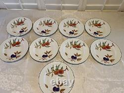 Set Of 9 Royal Worcester Evesham Vale Salad Plates Made In England 10