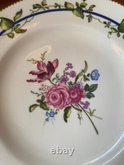 Set Of Elegant Royal Worcester Sheridan 8 Inch Salad Plates Flowers Vines