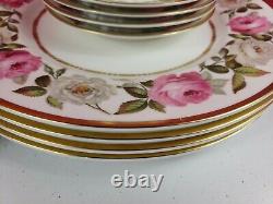 Set for 4 Royal Worcester Royal Garden TRIOS (Cup/Saucer/Plate)Pink/White Rose
