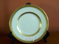 Set of 10 Royal Worcester CORONET 8 SALAD PLATES w double Gold Encrusted Bands