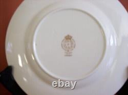 Set of 10 Royal Worcester CORONET 8 SALAD PLATES w double Gold Encrusted Bands