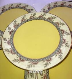 Set of 10 Royal Worcester Gold Rim Dessert Plates 8 1/2 Rare 1700s Caldwell