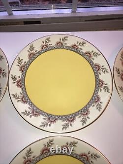 Set of 10 Royal Worcester Gold Rim Dessert Plates 8 1/2 Rare 1700s Caldwell