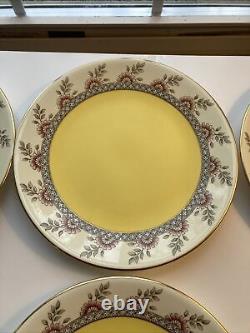 Set of 10 Royal Worcester Gold Rim Dessert Plates 8 1/2 Rare 1700s Caldwell