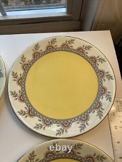 Set of 10 Royal Worcester Gold Rim Dessert Plates 8 1/2 Rare 1700s Caldwell