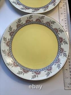 Set of 10 Royal Worcester Gold Rim Dessert Plates 8 1/2 Rare 1700s Caldwell