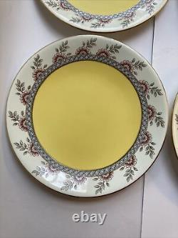 Set of 10 Royal Worcester Gold Rim Dessert Plates 8 1/2 Rare 1700s Caldwell