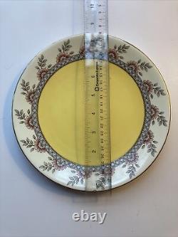 Set of 10 Royal Worcester Gold Rim Dessert Plates 8 1/2 Rare 1700s Caldwell