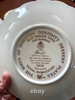 Set of 12 Royal Worcester Birds of Dorothy Doughty Dessert Plates, 1972-1983