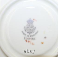 Set of 12 Royal Worcester Empire Mustard Porcelain Cups & Saucers