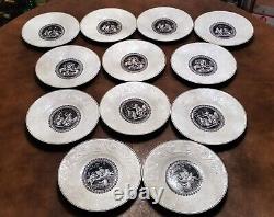 Set of 12 Wedgwood Etruria Porcelain Dinner Plates