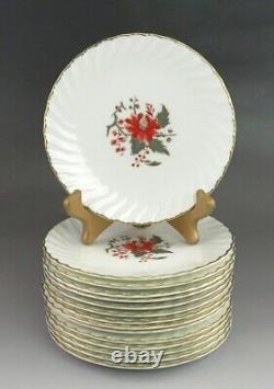 Set of 15 Royal Worcester Lynbrook Pattern Porcelain Bread & Butter Plates