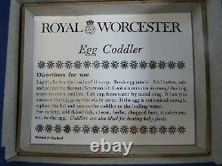 Set of 2 Vintage Egg Coddler 3 Tall Original Box Royal Worcester Porcelain