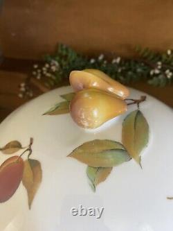Set of 3 Royal Worcester 1986 Evesham Vale Fruit Finial Canisters NICE