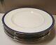 Set of 4 Dinner Plates 10-3/8 Royal Worcester Avalon Platinum Rim Bone China
