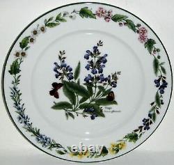 Set of 4 Royal Worcester Worcester Herbs (Green Trim) Salad Plates (Sage)
