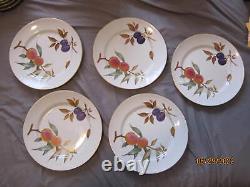 Set of 5 Royal Worcester Evesham Gold Dinner Plates 10