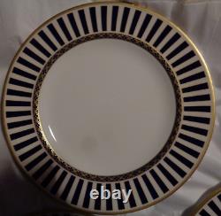 Set of 5 Royal Worcester Regency Stripe Accent/Luncheon Plates 9 1/8