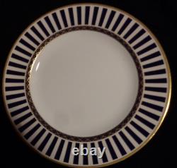 Set of 5 Royal Worcester Regency Stripe Accent/Luncheon Plates 9 1/8