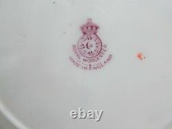 Set of 6 Antique Royal Worcester C2590/10 DONCASTER 8 Salad Plates c. 1925