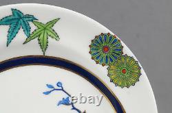 Set of 6 Royal Worcester B315 Cobalt & Multicolor Aesthetic 6 7/8 Plates 1878