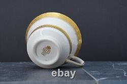 Set of 6 Royal Worcester Coronet Tea Cup Saucer Fine Bone China Gold Encrusted