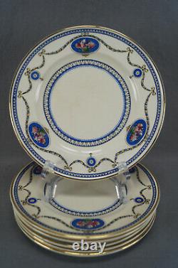 Set of 6 Royal Worcester Crown Ware Cameo Pattern 8 Inch Earthenware Plates