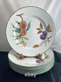 Set of 6 Royal Worcester EVESHAM VALE Dinner Plates Made in England