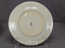 Set of 6 Royal Worcester With773 Hand Painted Floral Ivory Gold 9 1/8 Inch Plates