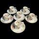 Set of 6 VTG Demitasse Espresso Cups & Saucers Royal Worcester Englush Bone Chin