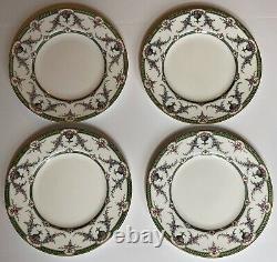 Set of (8) Antique Royal Worcester China Rosemary C2419/9 Dinner Plates 10-5/8