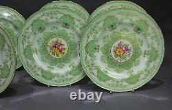 Set of 8 Hand Decorated Royal Worcester Cabinet Plates 1933