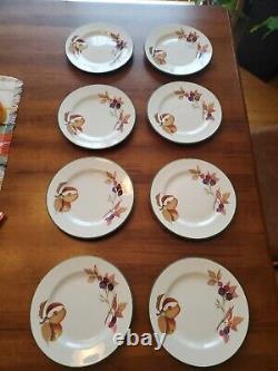 Set of 8 Royal Worcester 1986 EVESHAM VALE Bread Plates, 6 5/8 Made in England