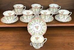 Set of (8) Royal Worcester CRADLEY Demitasse Cup & Saucer Sets