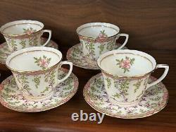 Set of (8) Royal Worcester CRADLEY Demitasse Cup & Saucer Sets