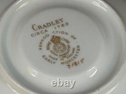 Set of (8) Royal Worcester CRADLEY Demitasse Cup & Saucer Sets