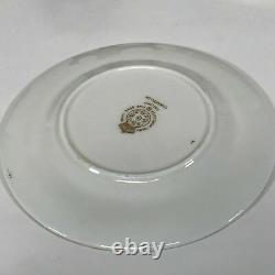 Set of 8 Royal Worcester Gold Encrusted Band Bone China Porcelain Bread Plates