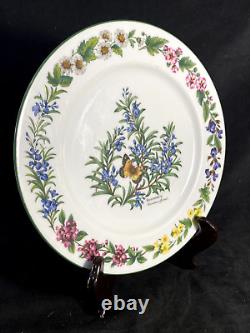 Set of 8! Royal Worcester Herbs Dinner Plates-Butterfly Rosemary-10 in. VGUC